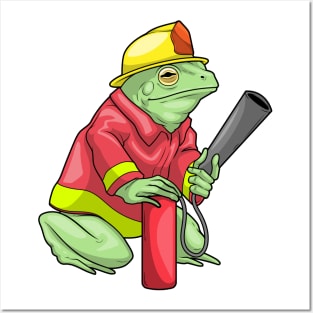 Frog Firefighter Fire extinguisher Fire department Posters and Art